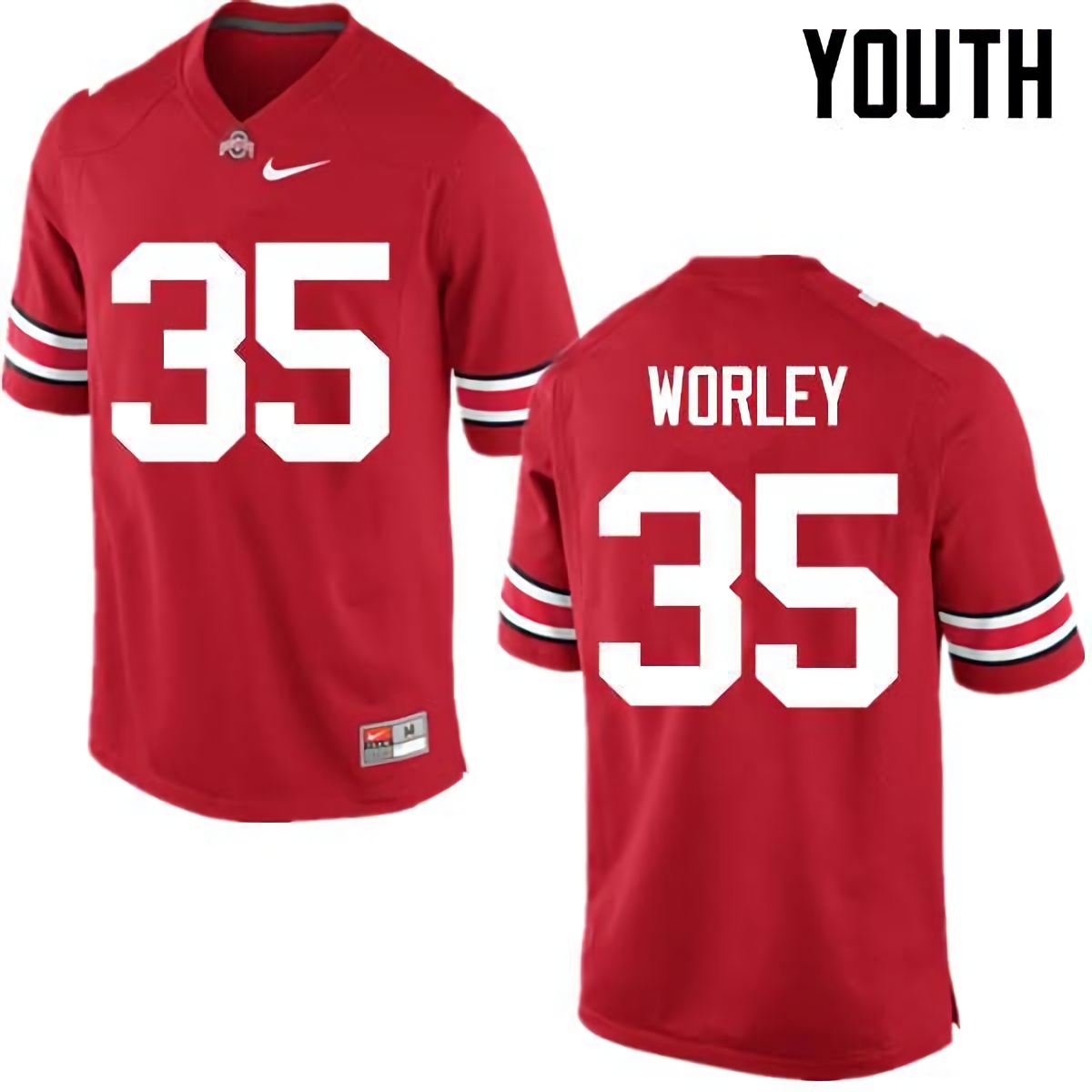 Chris Worley Ohio State Buckeyes Youth NCAA #35 Nike Red College Stitched Football Jersey YWI1156KD